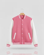 Unisex Varsity Bomber Jacket with Contrast Sleeves
