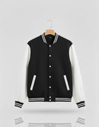 Unisex Varsity Bomber Jacket with Contrast Sleeves