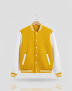 Unisex Varsity Bomber Jacket with Contrast Sleeves